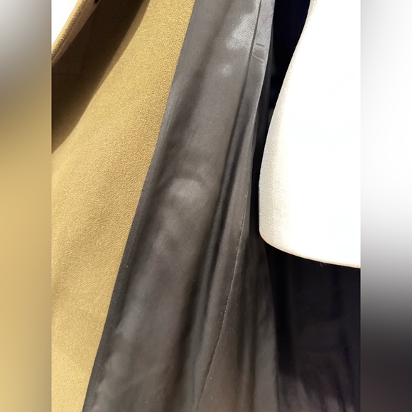 BCBG Max Azria military green Genova coat with black leather sleeves XS - Picture 6 of 6